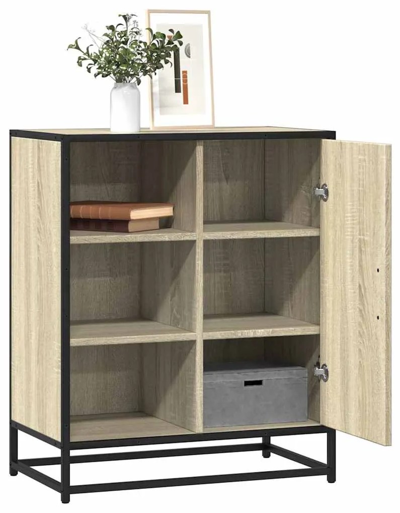 vidaXL Aparador 62x35x76 cm derivados de madeira carvalho sonoma