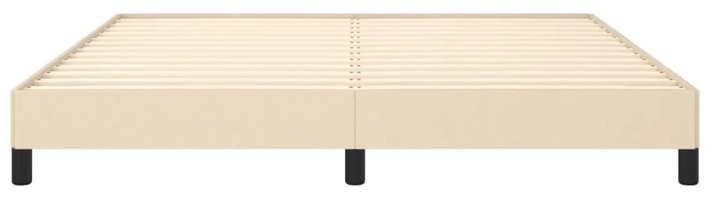 Estrutura de cama sem colchão 160x200 cm tecido cor creme