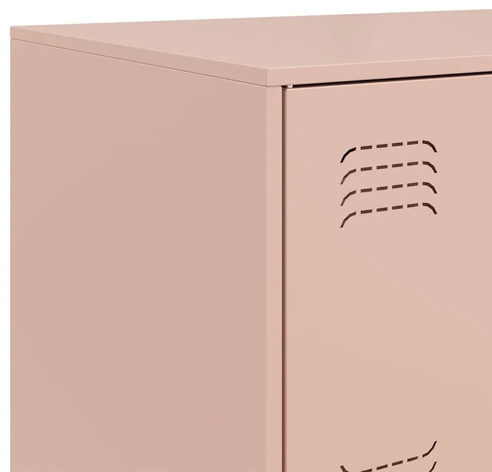 Aparador 67x39x73 cm aço rosa