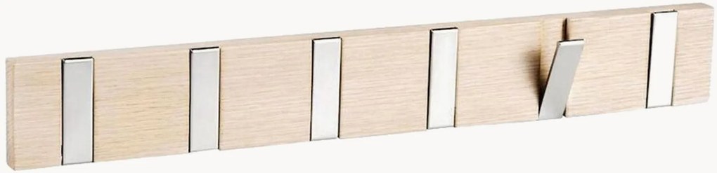 Bengaleiro de parede em madeira de carvalho com ganchos articulados Confetti