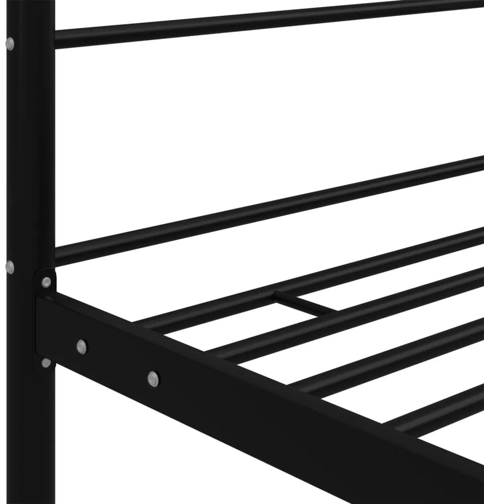 Estrutura de cama dossel 180x200 cm metal preto