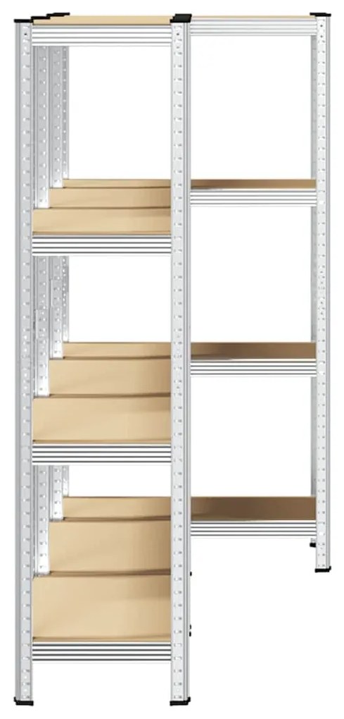 Prateleiras de armazenamento de 4 camadas 3 pcs aço prateado