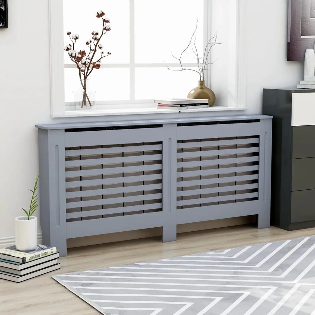 vidaXL Cobertura de radiador 172x19x81,5 cm MDF antracite