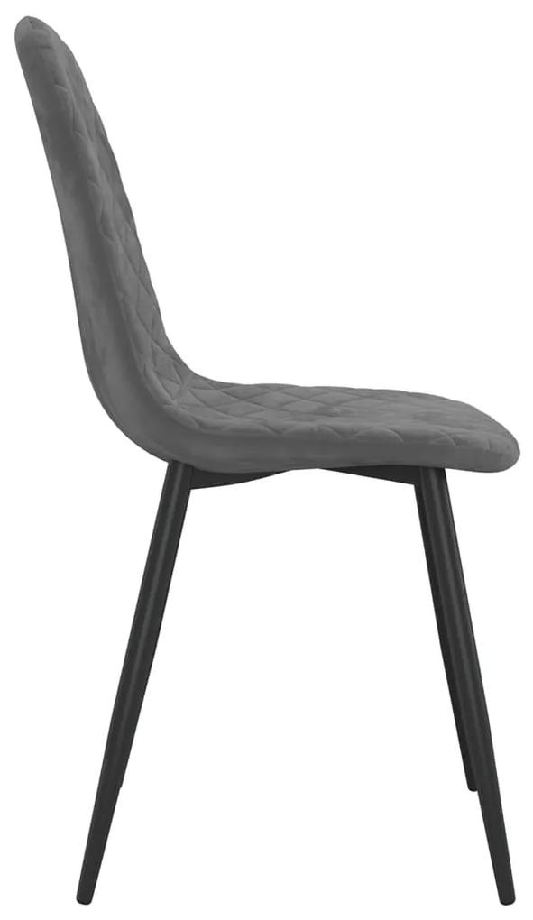 Conjunto de 2 Cadeiras Talki em Veludo - Cinzento Escuro - Design Nórd
