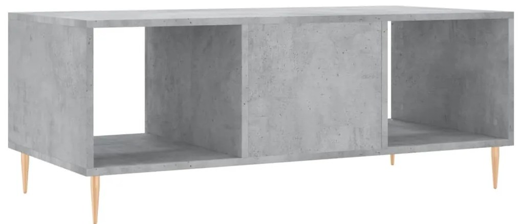 Mesa de centro 102x50x40 cm madeira processada cinza cimento