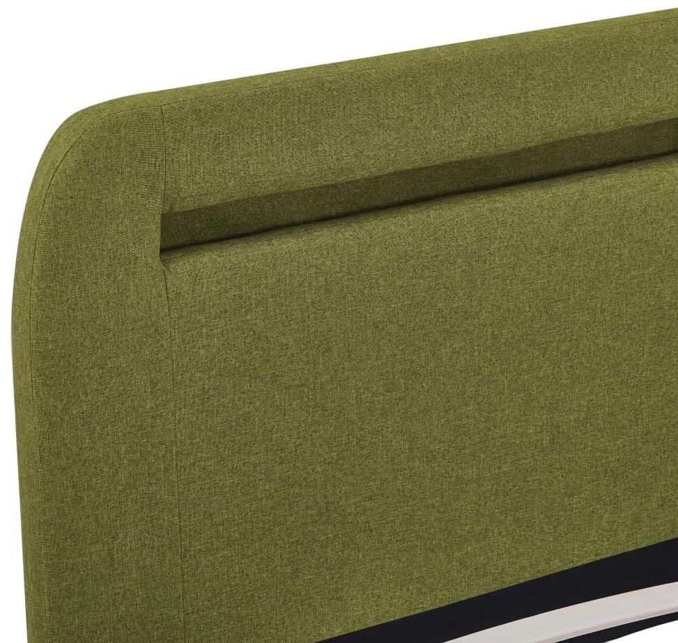 Estrutura de cama com LED em tecido 180x200 cm verde
