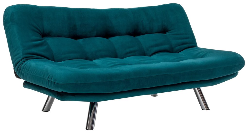 Sofá-cama de 3 lugares Misa – Verde Petróleo – 52x175x40 cm