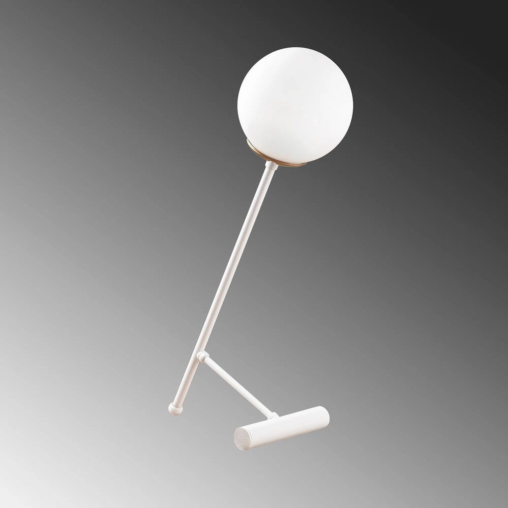 Candeeiro de Mesa Golf – Branco – 30 x 30 cm