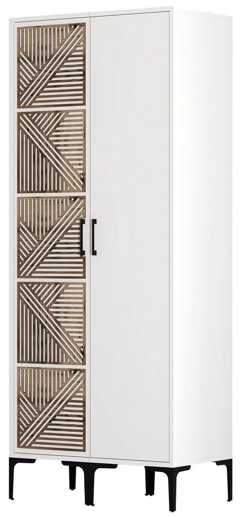 Roupeiro Kumsal PS – Branco – 80 cm x 47,5 cm x 201,4 cm