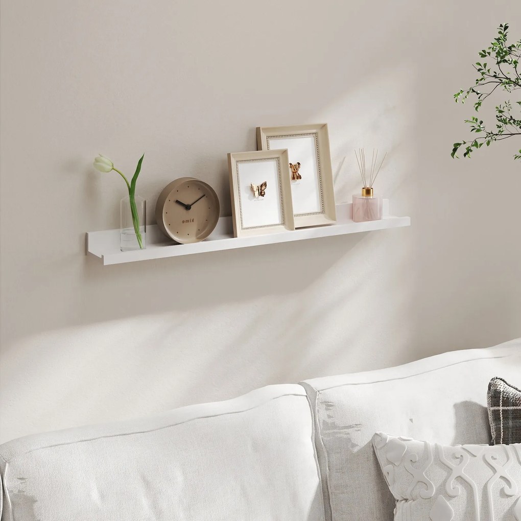 Estante de parede 10 x 110 x 5/2 cm em branco