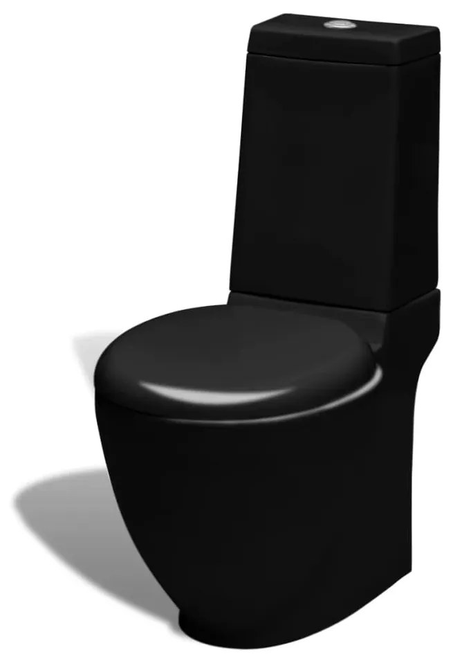 Conjunto com sanita e bidé cerâmica preto