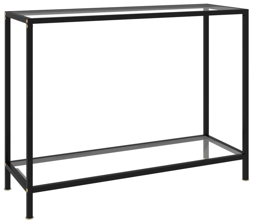 Mesa consola 100x35x75 cm vidro temperado transparente