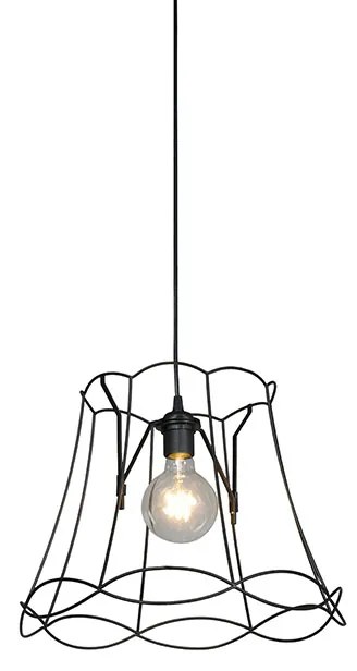 Candeeiro de suspensão retro preto 40 cm - Granny Frame Retro