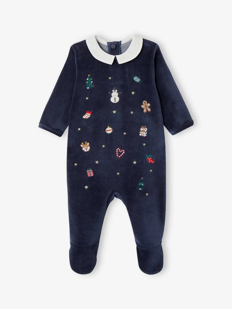 Pijama de Natal, para bebé marinho