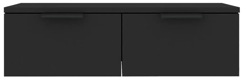 Armário de parede 68x30x20 cm derivados de madeira preto