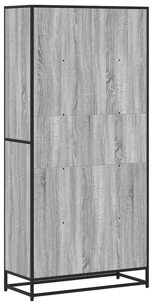 Estante 80,5x35x170,5 cm derivados de madeira cinzento sonoma