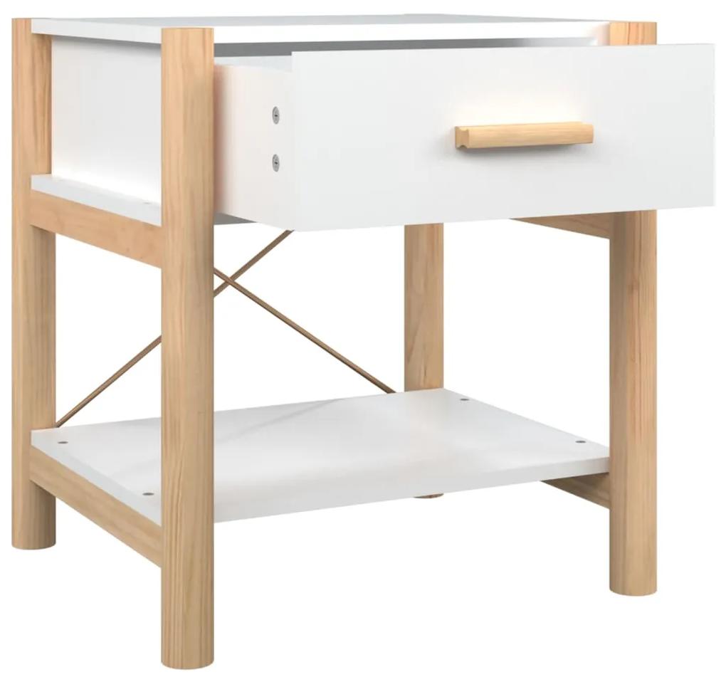 Mesa de cabeceira 42x38x45 cm derivados de madeira branco