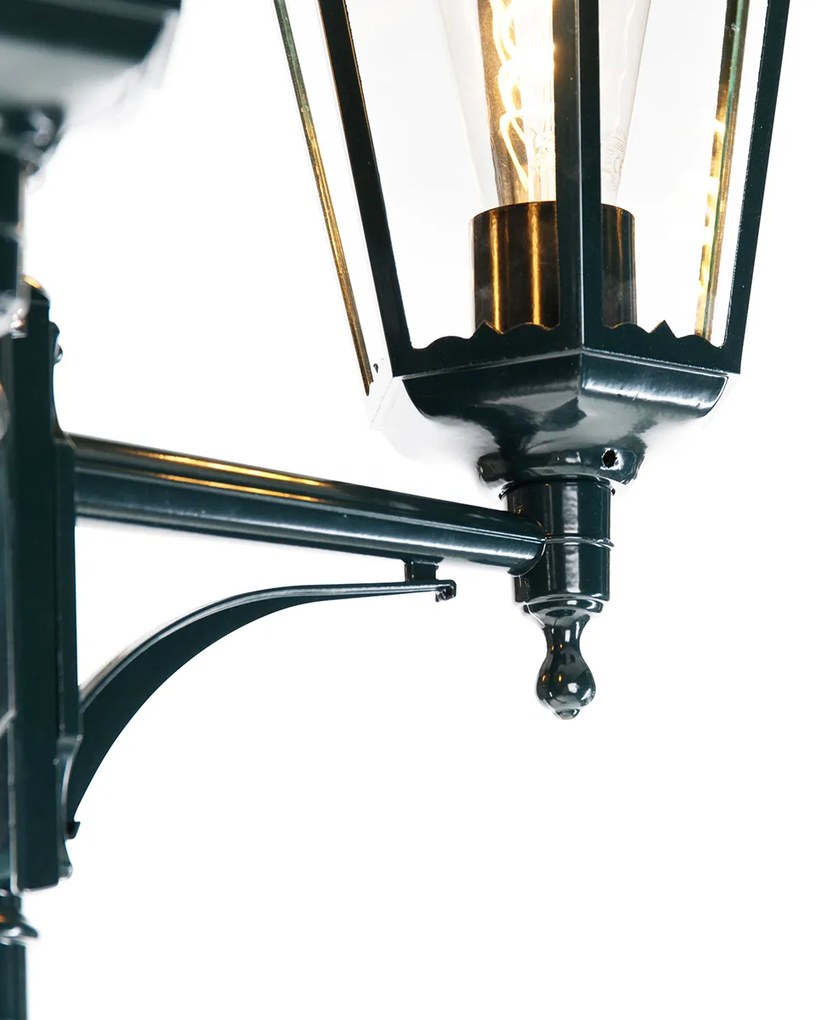 Lanterna de exterior rústica verde escura 3 luzes IP44 - New Orleans