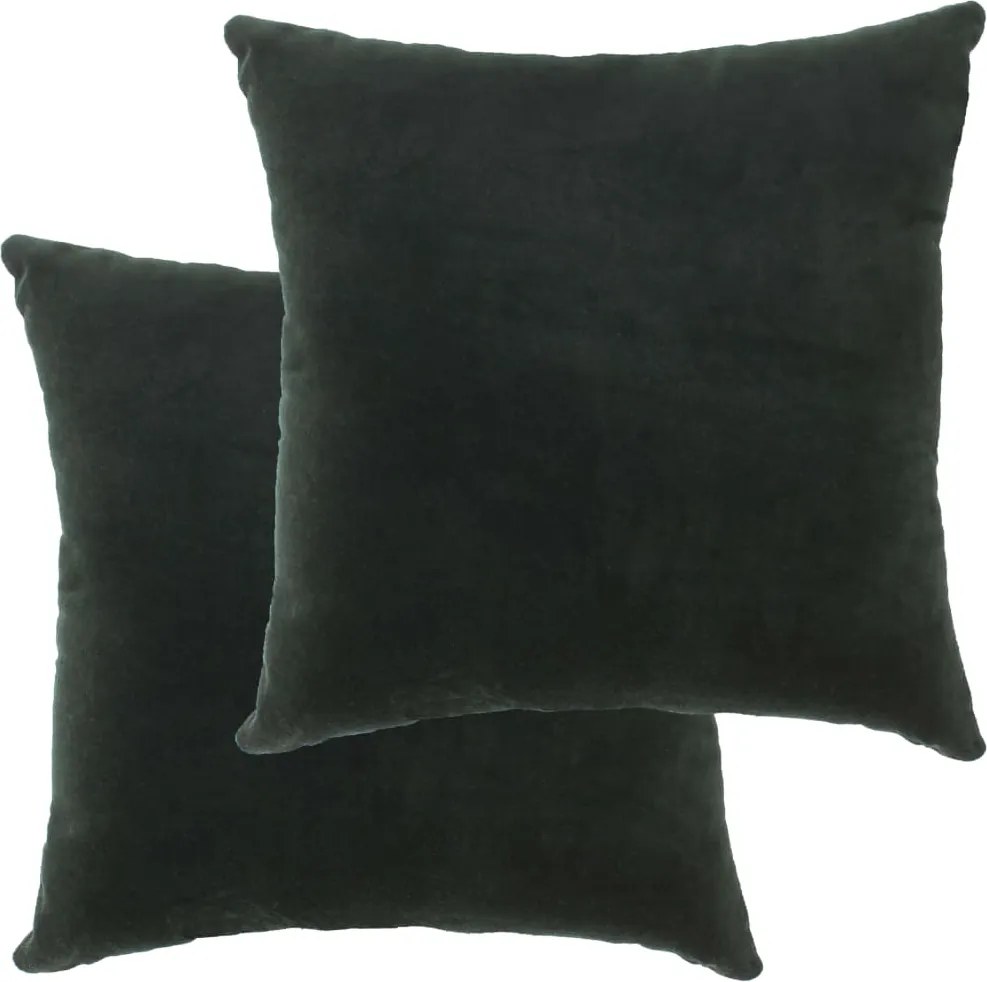 vidaXL Almofadões veludo de algodão 2 pcs 45x45 cm verde