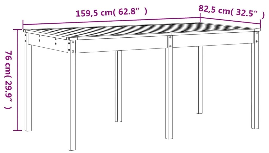 13 pcs conjunto de jantar para jardim pinho maciço branco