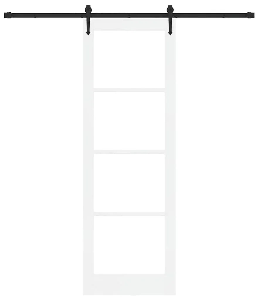 Porta Deslizante com Conjunto de Ferragens 'ORKDAL'Branco 78x232 cm
