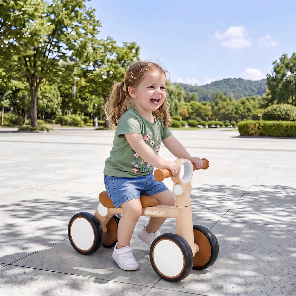 Bicicleta de Equilíbrio Dobrável para Bebé, 57 x 28,5 x 40 cm, Assento e Guiador Ajustáveis, Cor-de-rosa