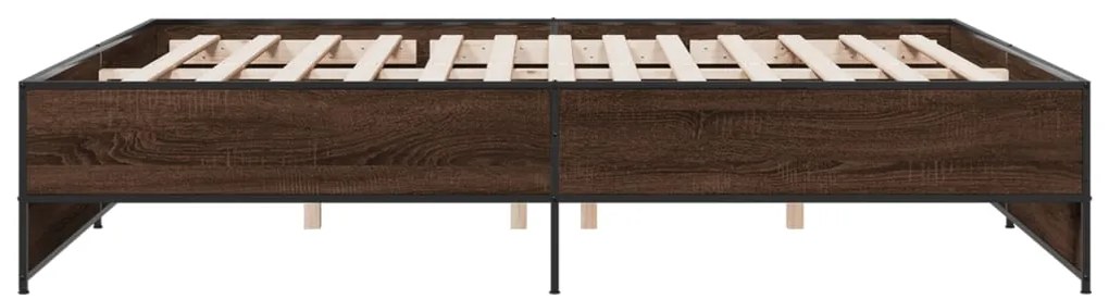 Estrutura de cama 200x200cm derivados madeira/metal