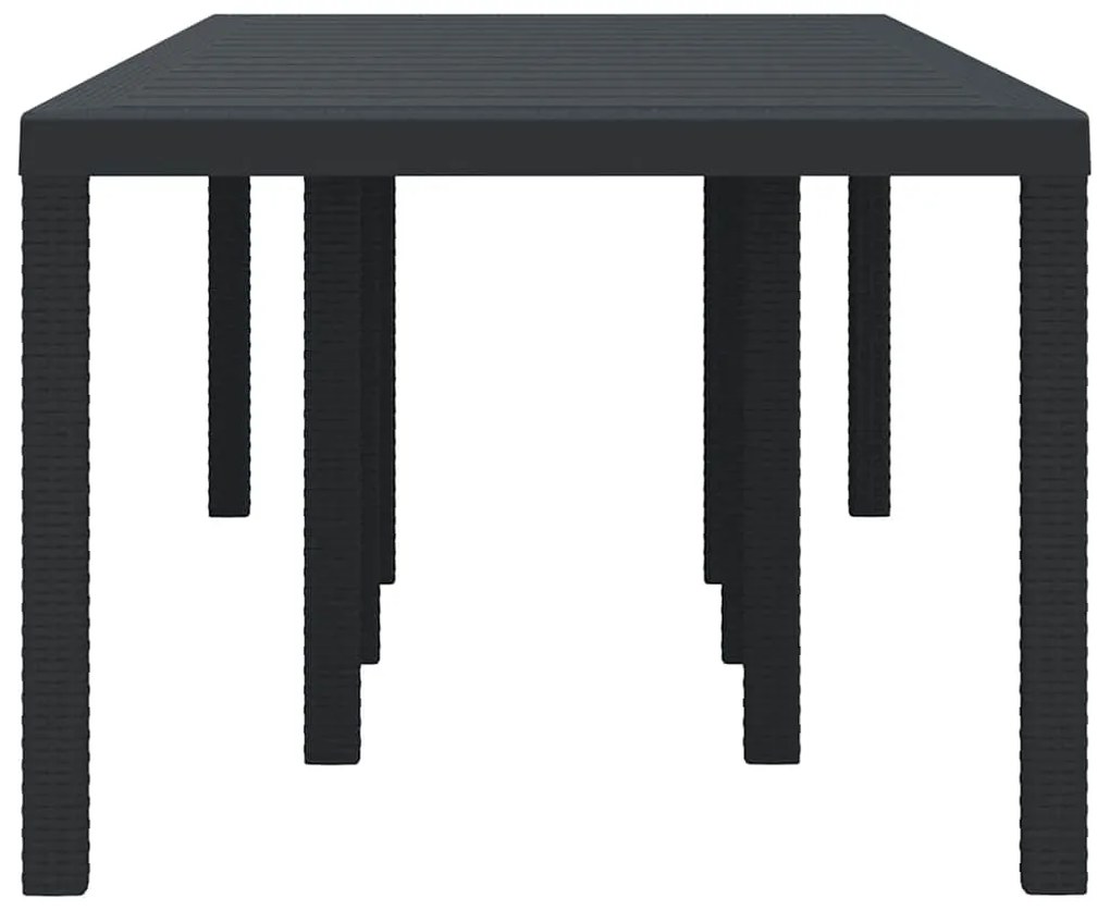 Mesa de Jardim Antracite vidaXL 250x100x73 cm Poly Rattan