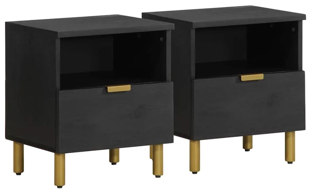 Mesa de cabeceira 40x33x46 cm derivados de madeira preto