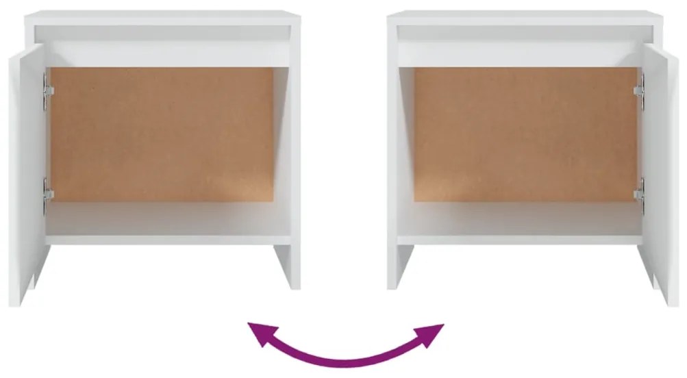 Mesa de cabeceira 2 pcs derivados de madeira cinza cimento