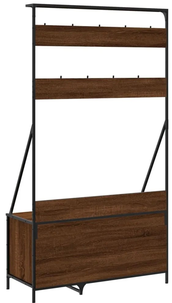Conjunto de Entrada - Bengaleiro c/ arrumação calçado 100x41x184 cm ca