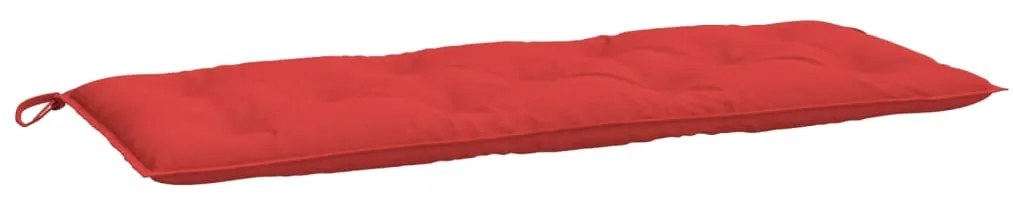 Almofadões banco jardim 2 pcs 120x50x7cm tecido oxford vermelho