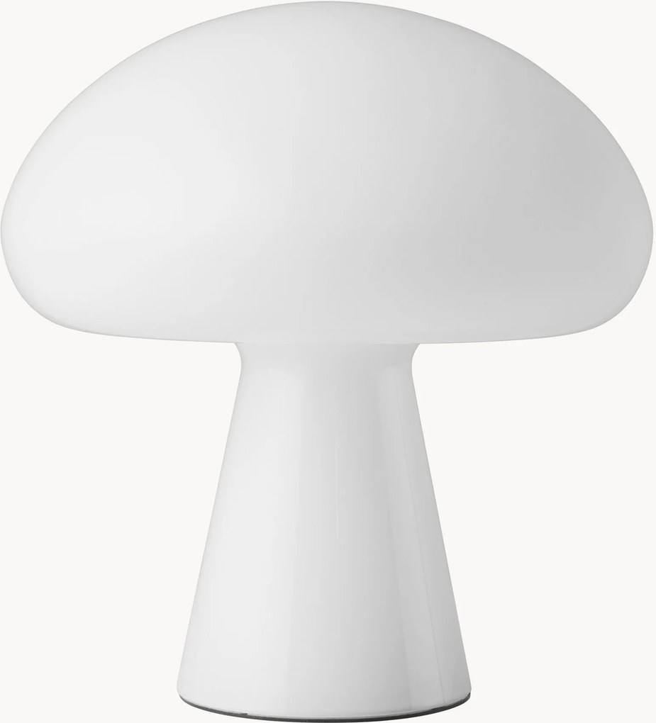 Candeeiro de mesa portátil LED regulável em vidro artesanal Obello