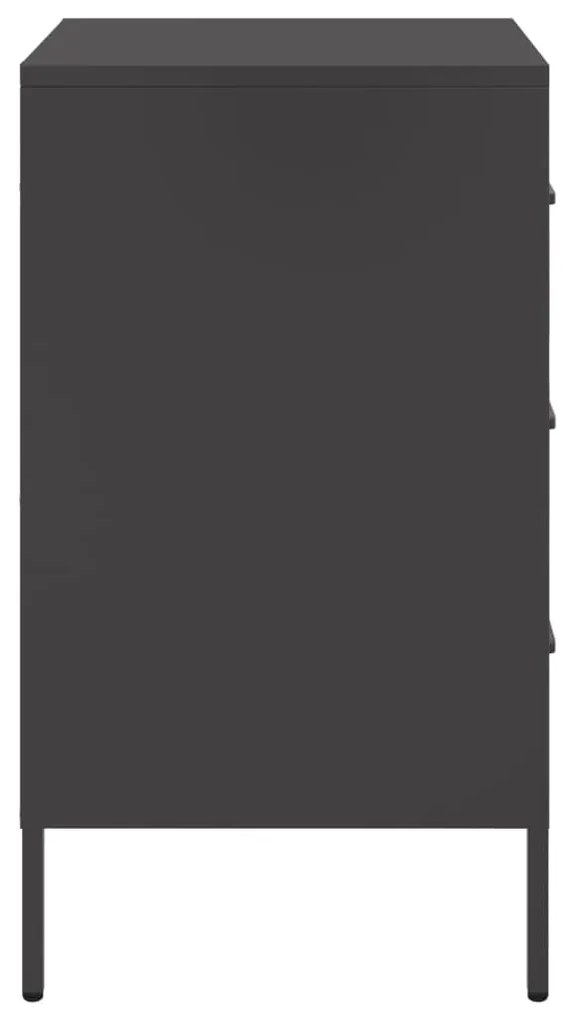 Mesa de cabeceira 36x39x68 cm aço preto