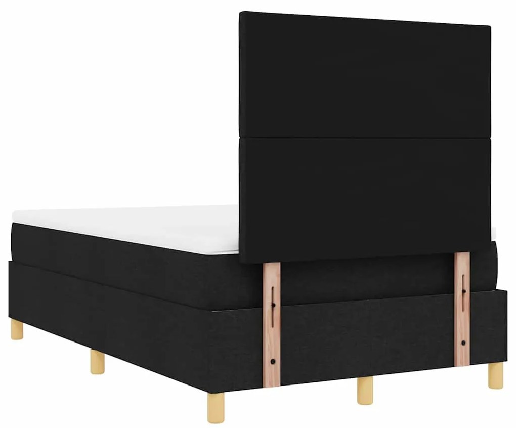 Cama Box com Colchão Preto 120x200 cm Tecido
