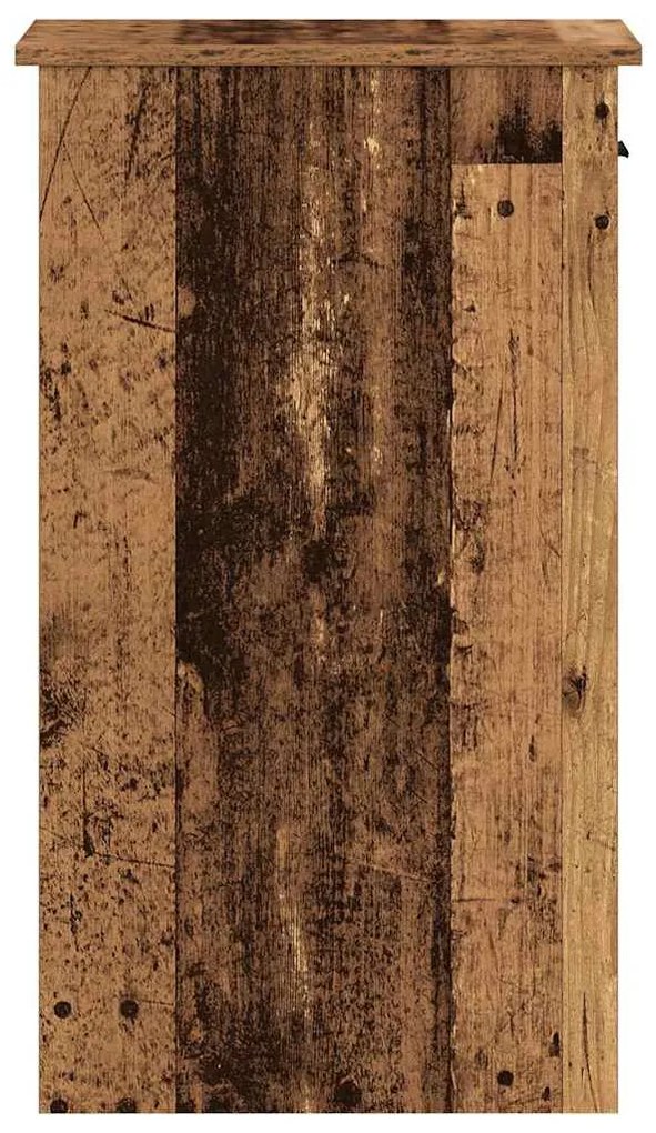 Suporte torre de computador com gaveta 35x45x77cm madeira velha
