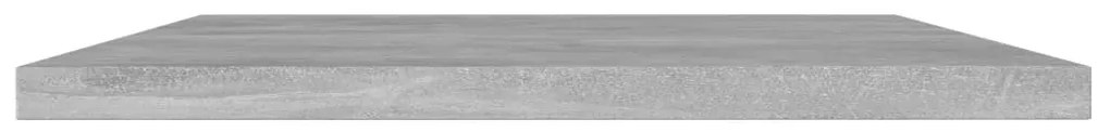 Prateleiras estante 4pcs 100x20x1,5cm contrap. cinzento cimento