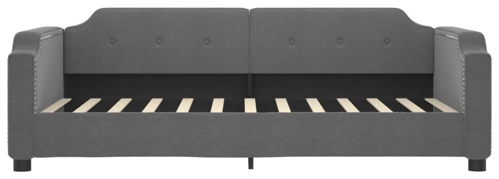 Sofá-cama c/ gavetão e gavetas 90x200 cm tecido cinzento-escuro