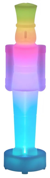 Candeeiro de mesa branco com LED regulável e RGBW-IC recarregável - Nutcracker