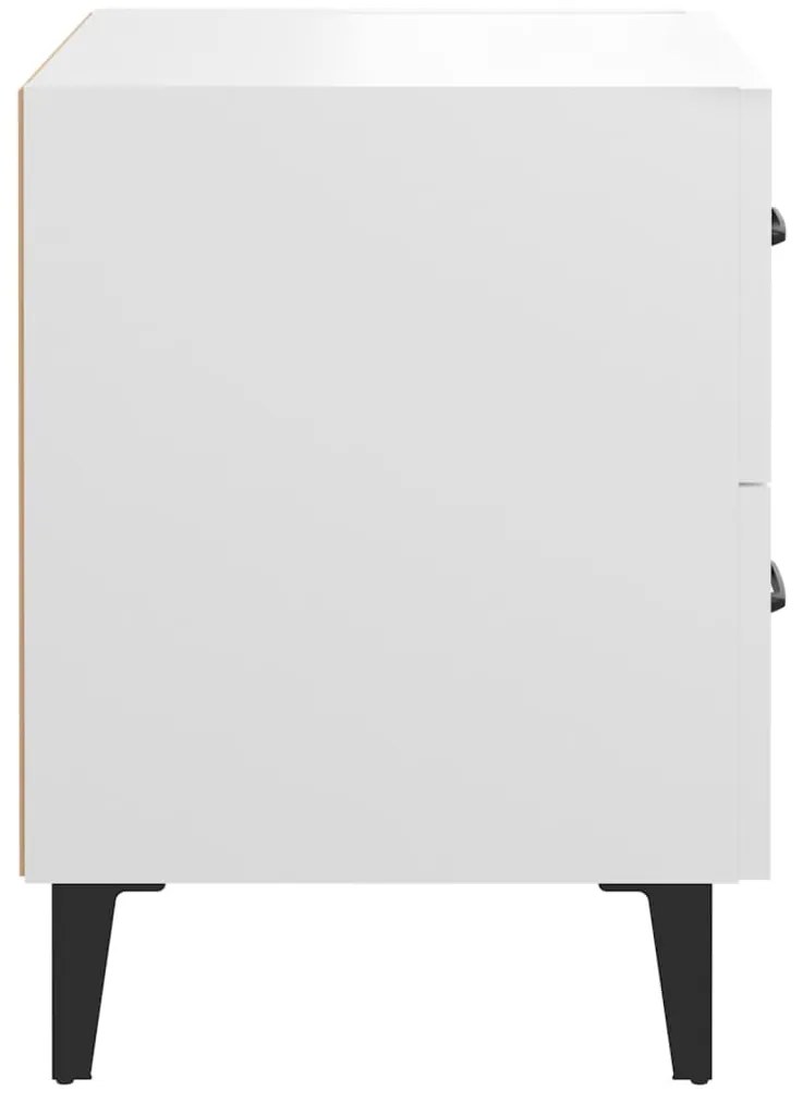 Mesas de cabeceira 2 pcs 40x35x47,5 cm cor branco