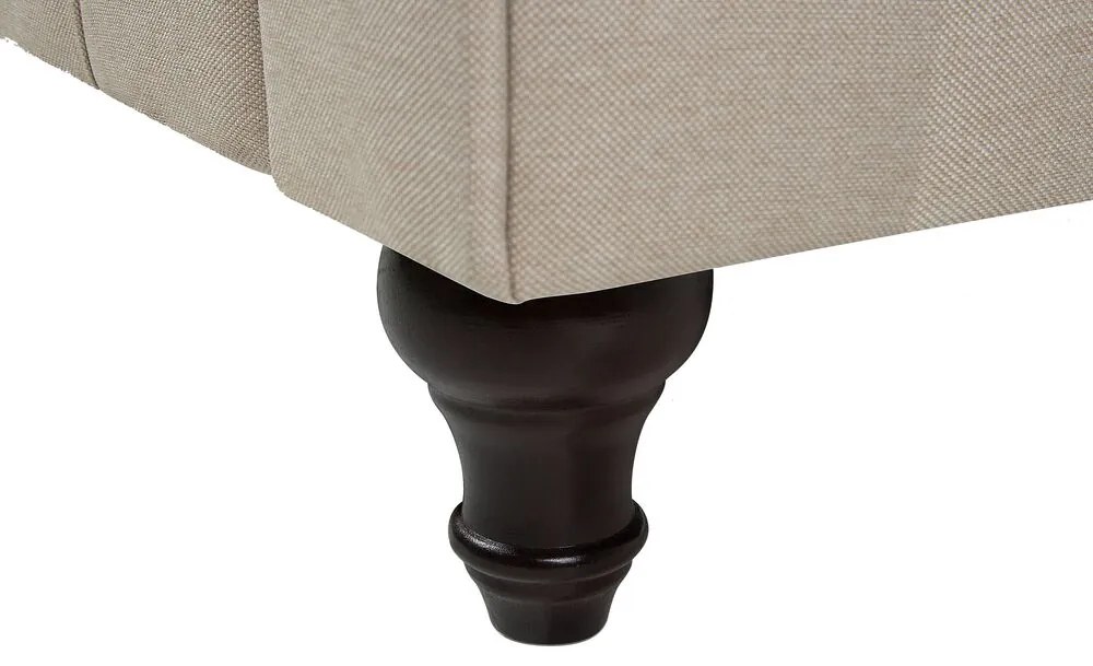 Sofá de 3 lugares em tecido creme CHESTERFIELD BIG Beliani