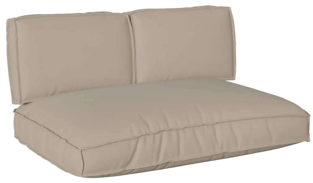 Conjunto de Almofadas para Palete 3 pcs Cinzento-acastanhado