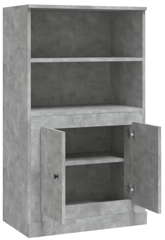 Armário alto derivados madeira 60x35,5x103,5 cm cinza cimento