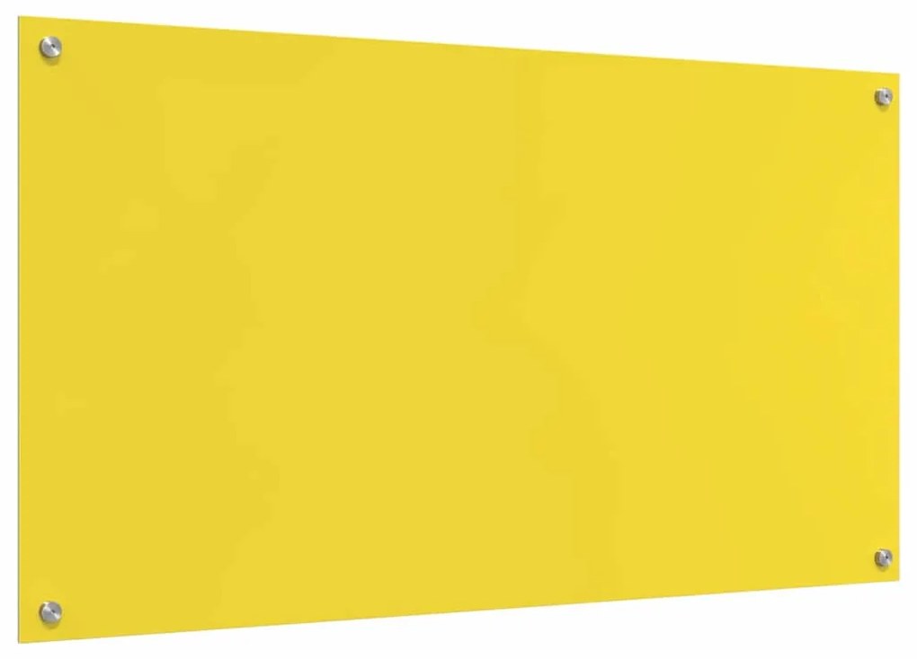 Cozinha Backsplash vidaXL Amarelo 110x60x0,6 cm de Vidro Temperado