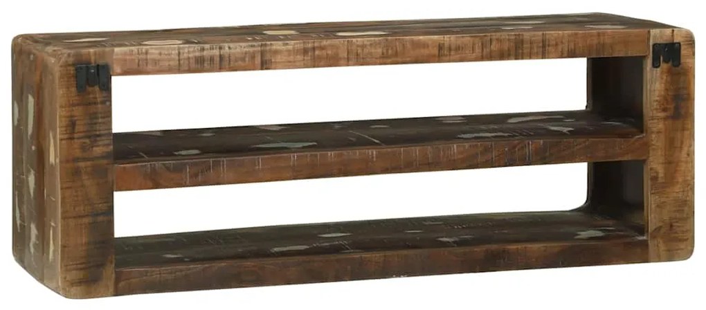 Armário de TV 100x32x36 cm Madeira Sólida Recuperada