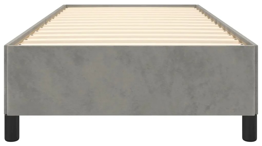 Estrutura de cama sem colchão 90x190 cm veludo cinzento-claro