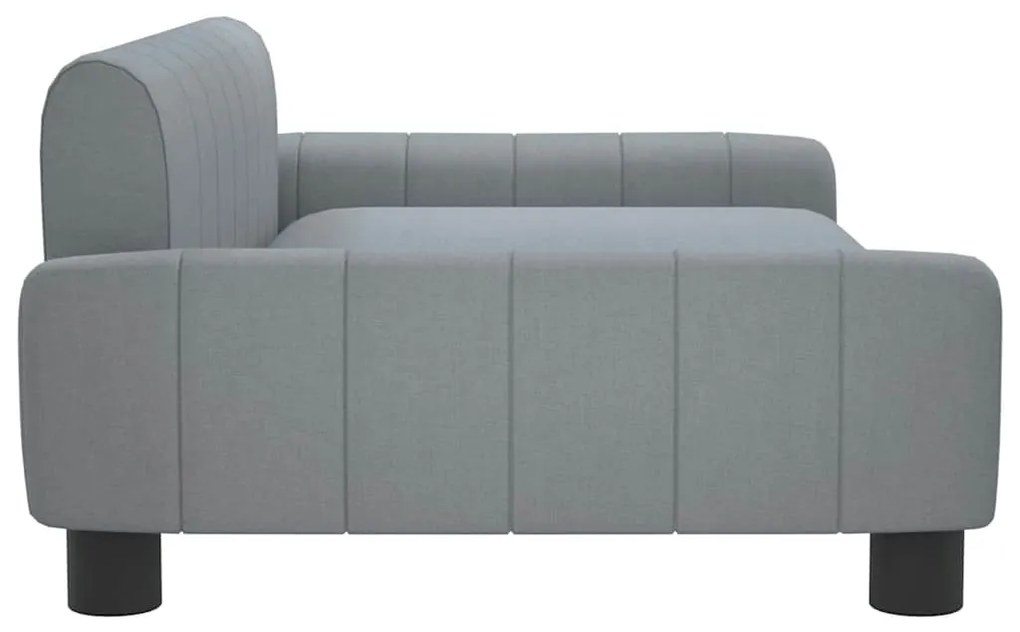 Sofá infantil 90x53x30 cm tecido cinzento-claro