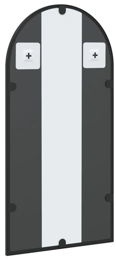 Espelho de parede arqueado 30x60 cm ferro preto