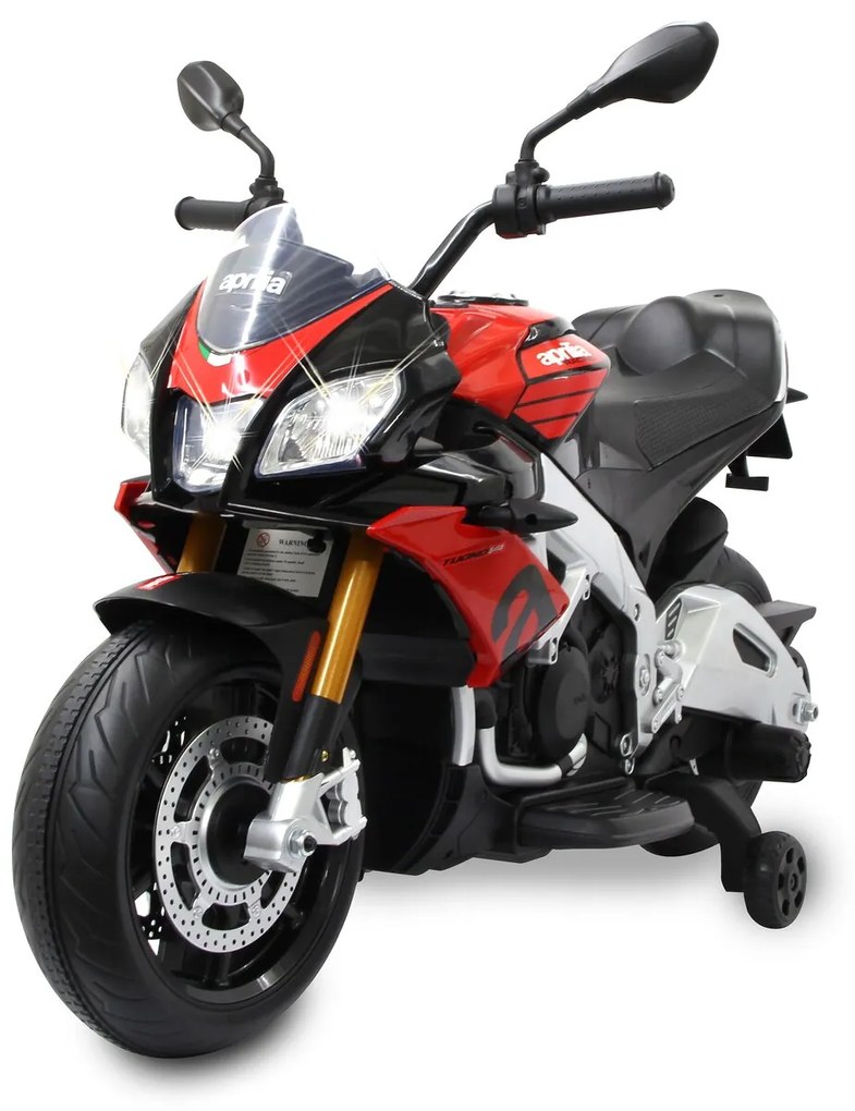 Mota elétrica infantil bateria 12V Aprilia Tuono V4 1100 RR Vermelha