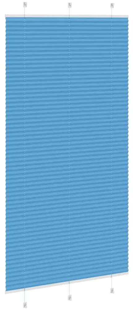 Azul Plissada Cega 105x200 cm Largura Tecido 104,4cm Poliéster